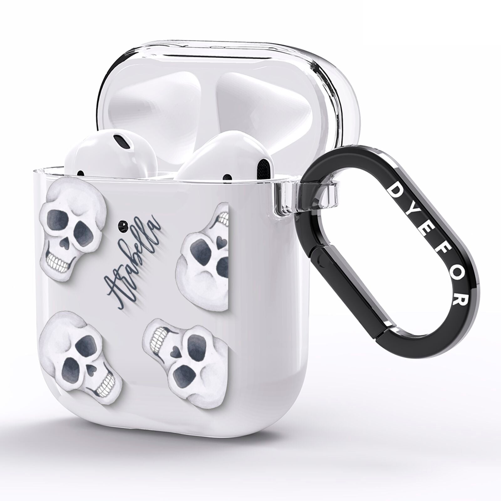 Halloween Skulls AirPods Clear Case Side Image