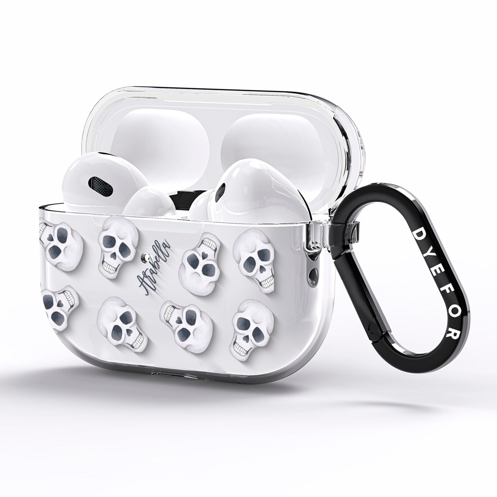 Halloween Skulls AirPods Pro Clear Case Side Image