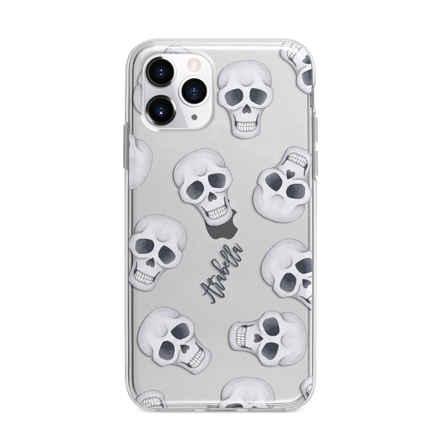 Halloween Skulls Apple iPhone 11 Pro Max in Silver with Bumper Case