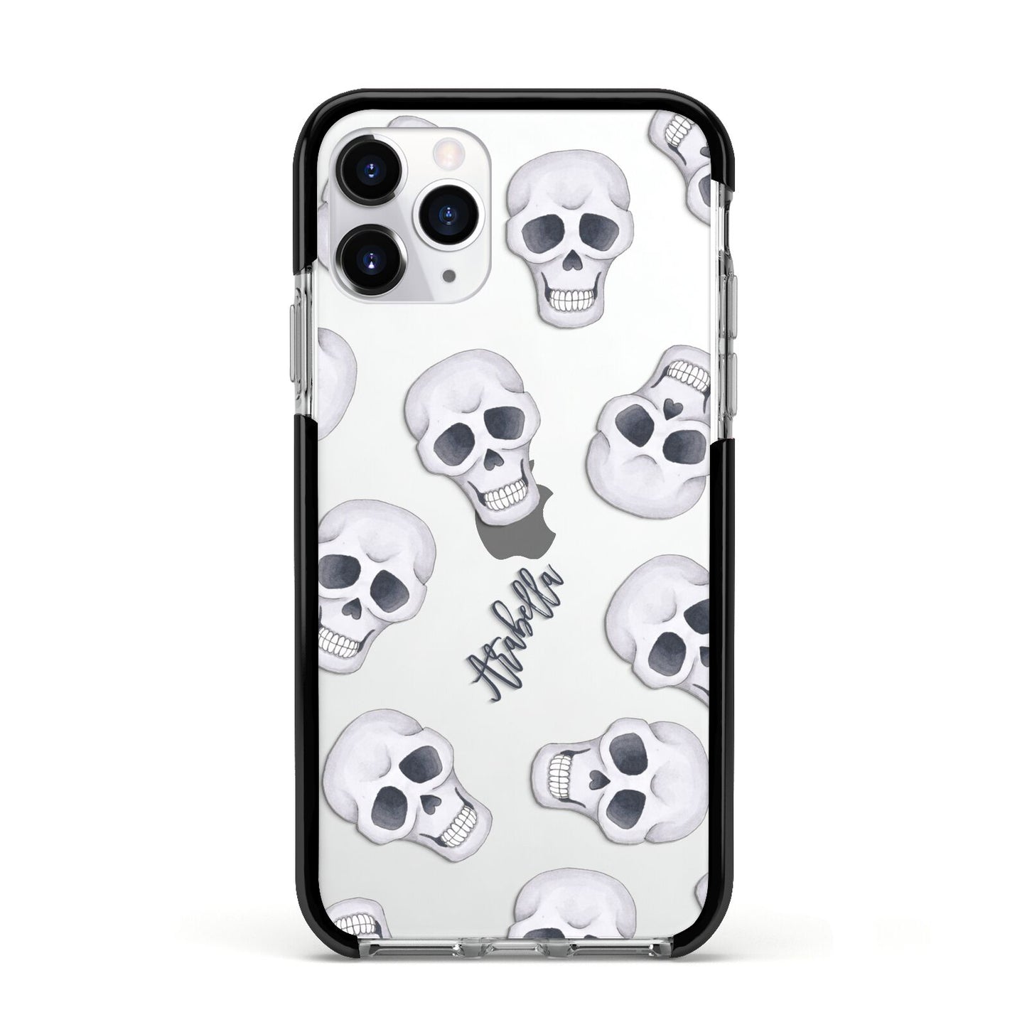 Halloween Skulls Apple iPhone 11 Pro in Silver with Black Impact Case