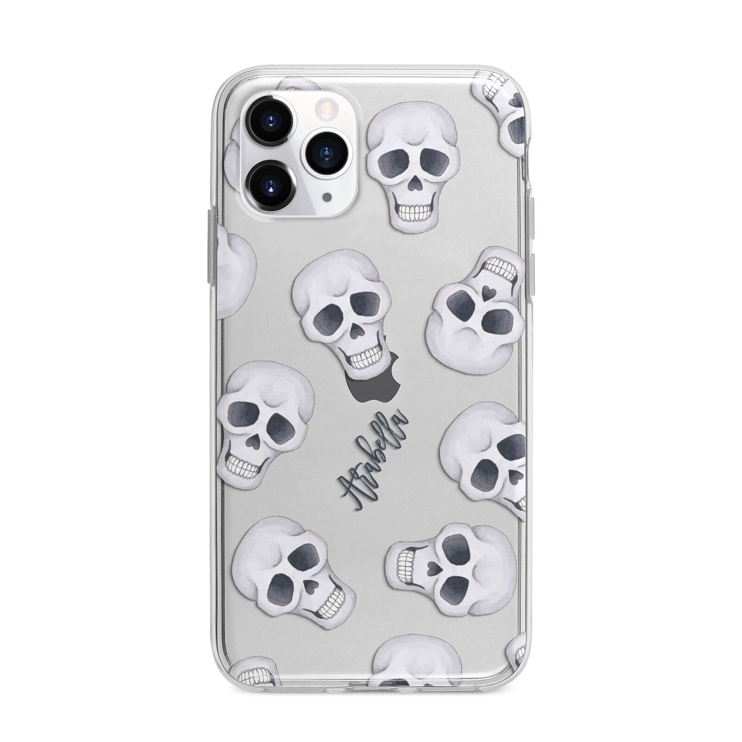 Halloween Skulls Apple iPhone 11 Pro in Silver with Bumper Case