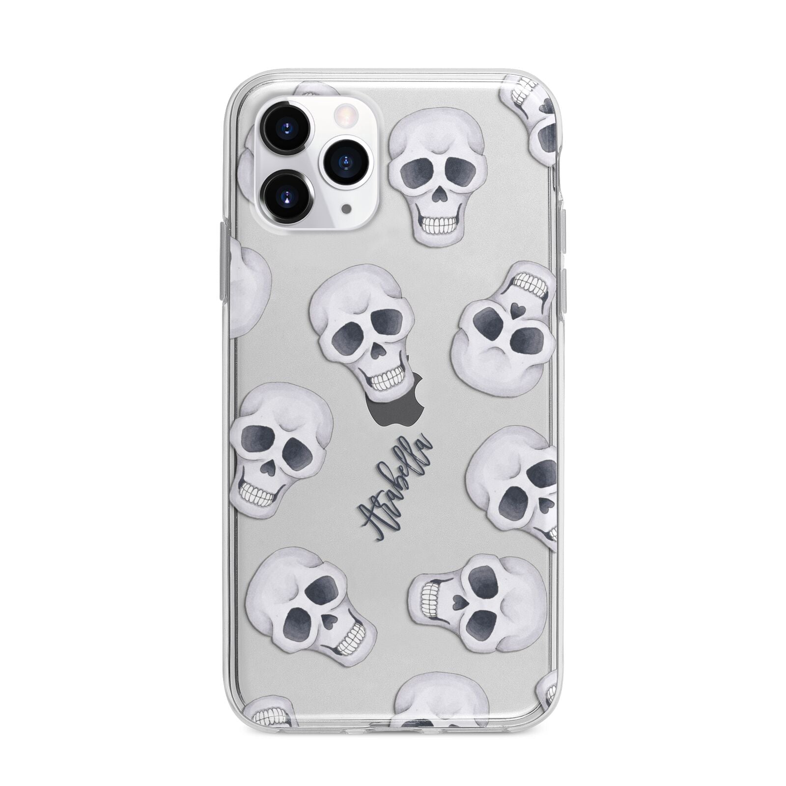Halloween Skulls Apple iPhone 11 Pro in Silver with Bumper Case