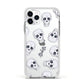 Halloween Skulls Apple iPhone 11 Pro in Silver with White Impact Case