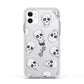 Halloween Skulls Apple iPhone 11 in White with White Impact Case