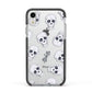 Halloween Skulls Apple iPhone XR Impact Case Black Edge on Silver Phone