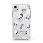 Halloween Skulls Apple iPhone XR Impact Case White Edge on Silver Phone