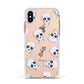 Halloween Skulls Apple iPhone Xs Impact Case White Edge on Gold Phone