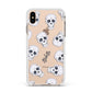 Halloween Skulls Apple iPhone Xs Max Impact Case White Edge on Gold Phone
