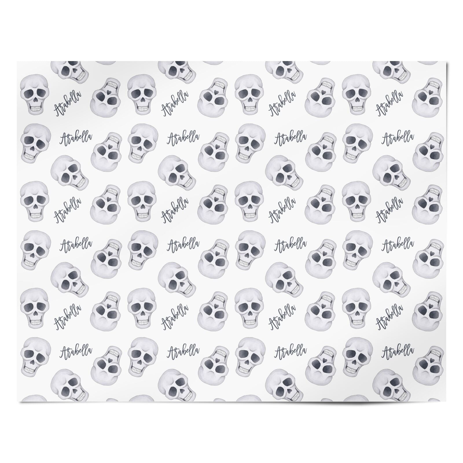 Halloween Skulls Personalised Wrapping Paper Alternative