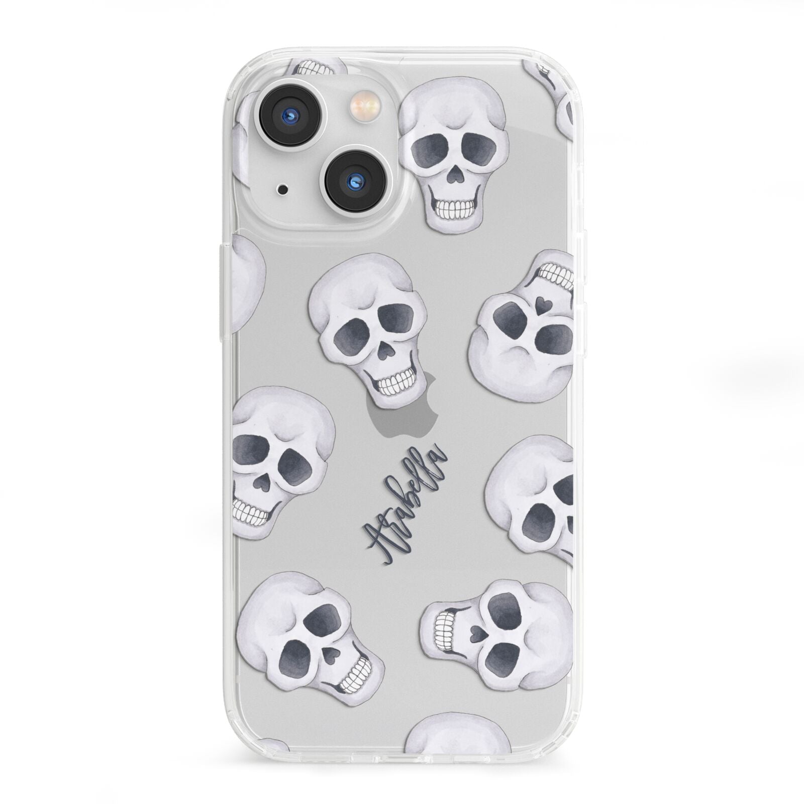 Halloween Skulls iPhone 13 Mini Clear Bumper Case