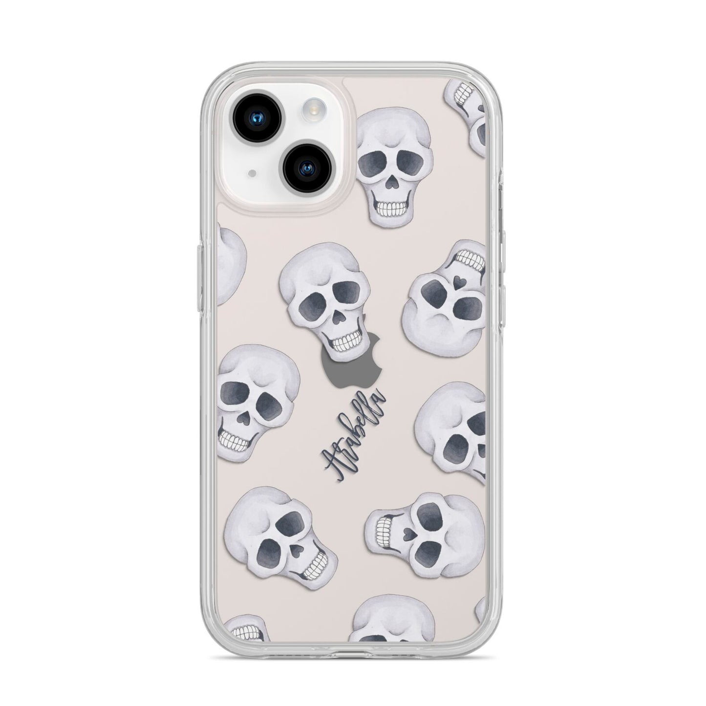 Halloween Skulls iPhone 14 Clear Tough Case Starlight