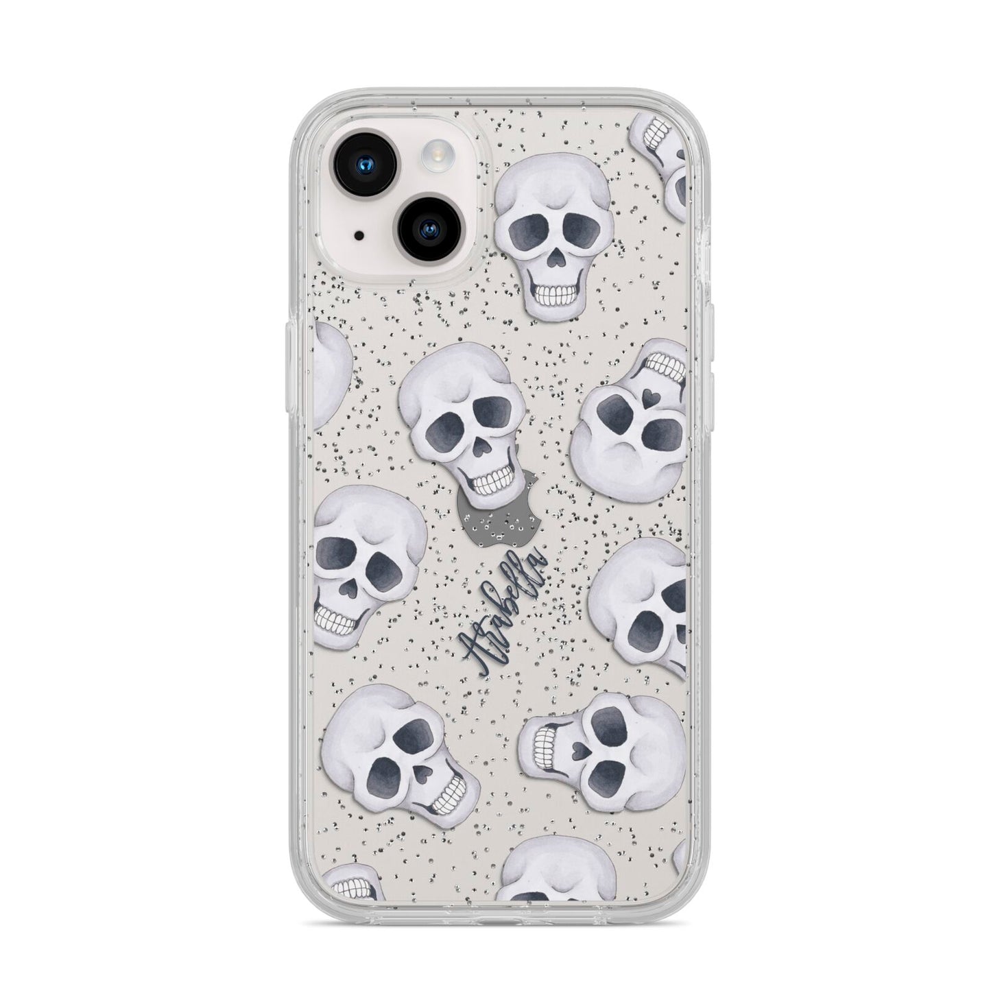 Halloween Skulls iPhone 14 Plus Glitter Tough Case Starlight