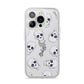 Halloween Skulls iPhone 14 Pro Clear Tough Case Silver
