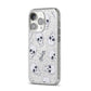 Halloween Skulls iPhone 14 Pro Glitter Tough Case Silver Angled Image