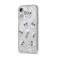 Halloween Skulls iPhone 14 Pro Max Clear Tough Case Silver Angled Image