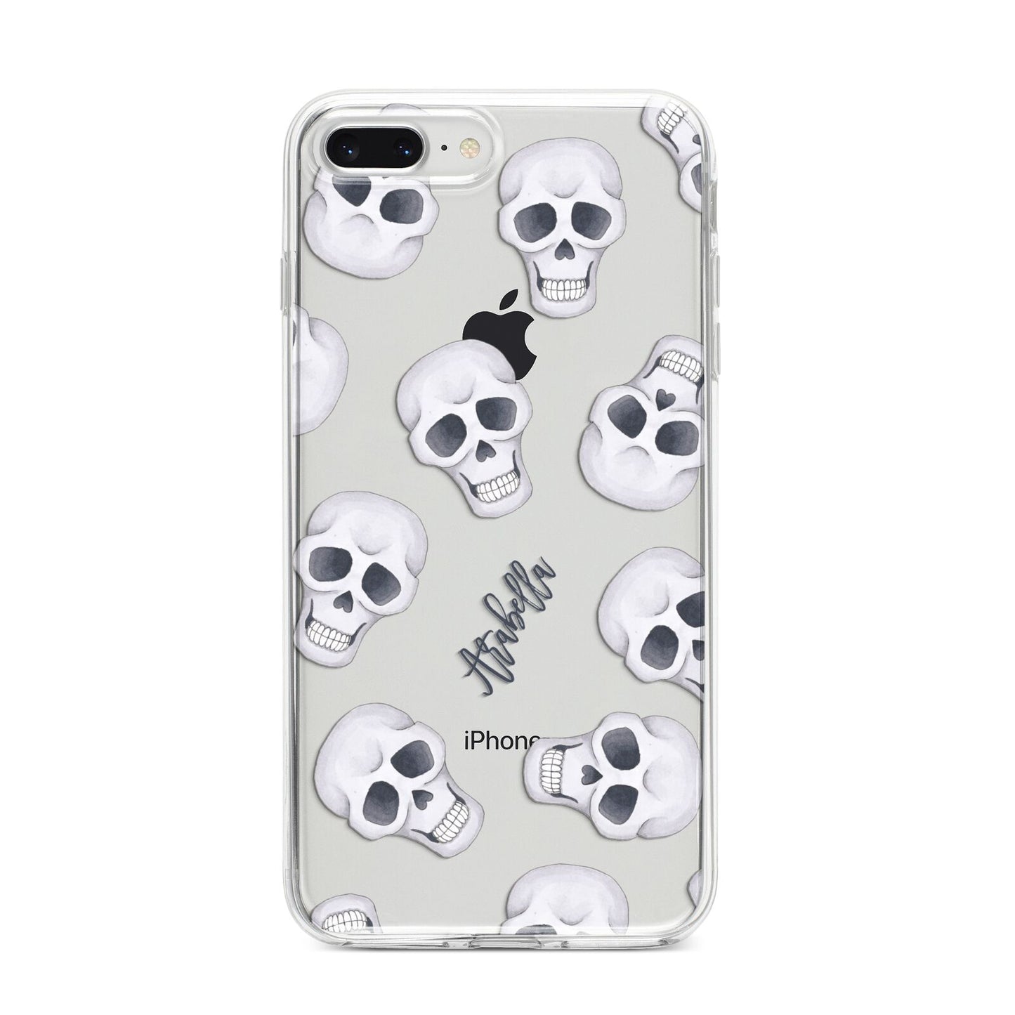 Halloween Skulls iPhone 8 Plus Bumper Case on Silver iPhone