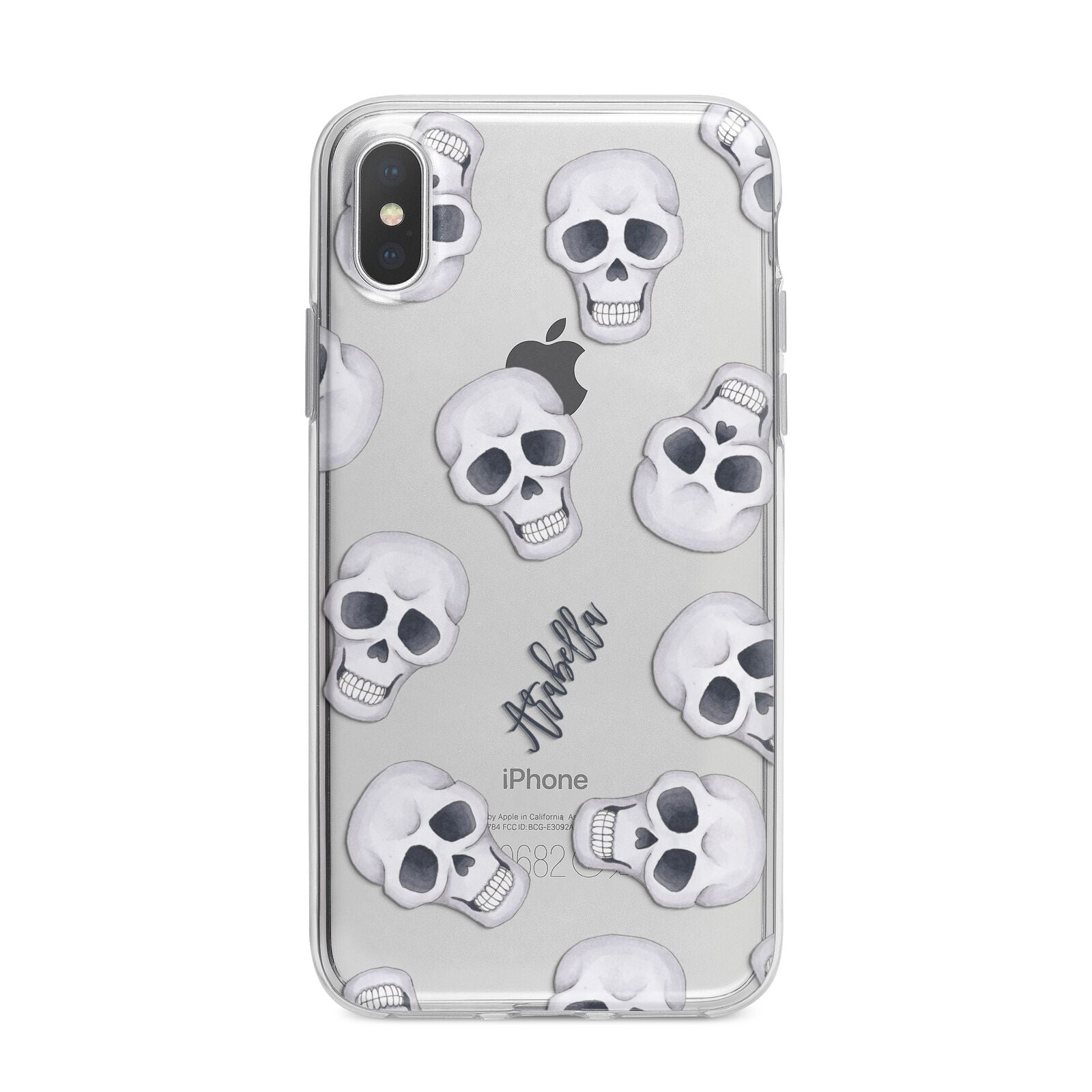 Halloween Skulls iPhone X Bumper Case on Silver iPhone Alternative Image 1