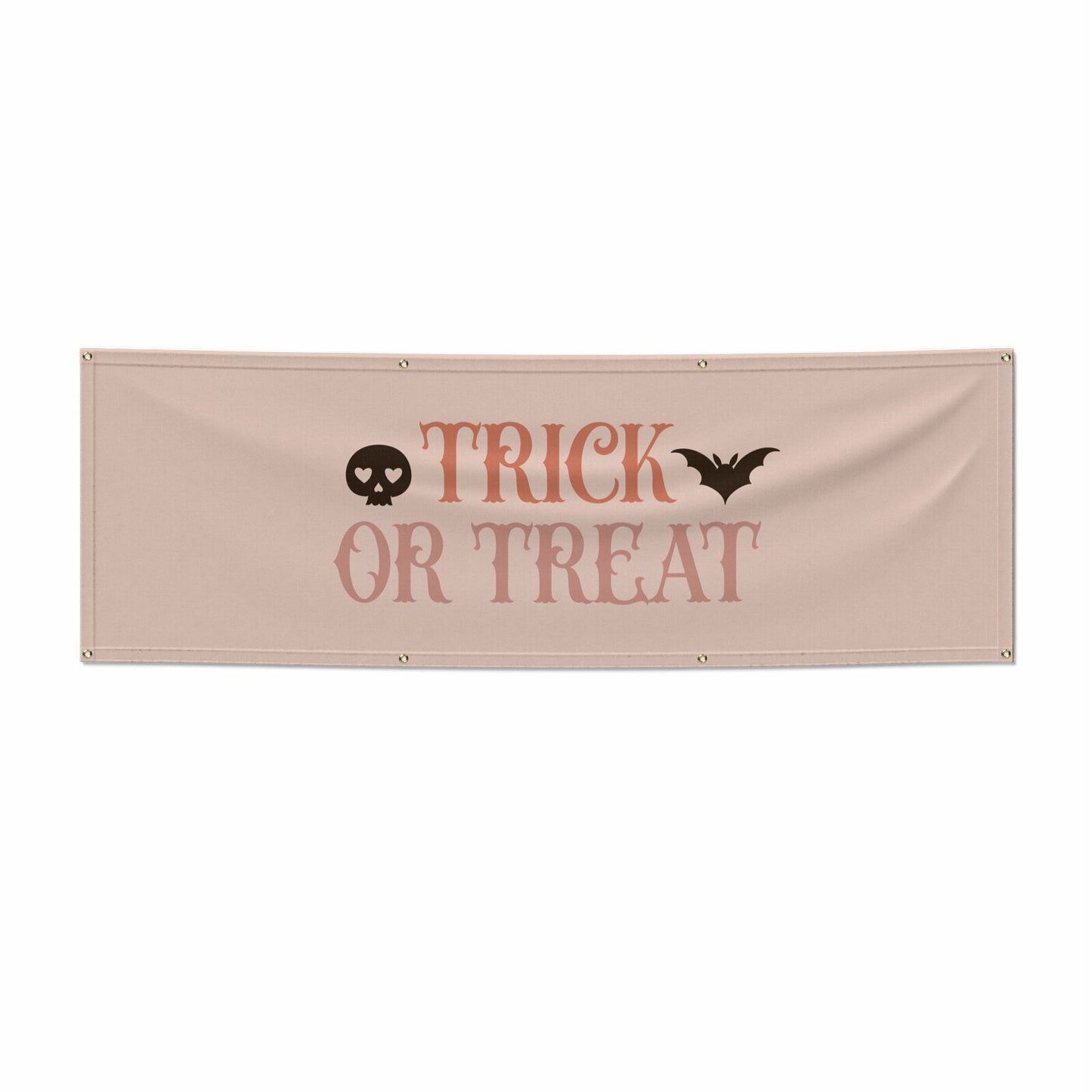 Halloween Trick or Treat 6x2 Vinly Banner with Grommets