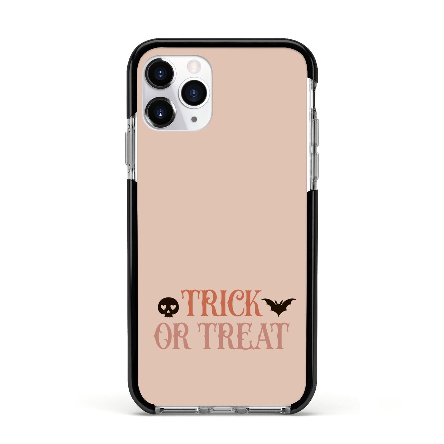 Halloween Trick or Treat Apple iPhone 11 Pro in Silver with Black Impact Case