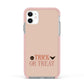 Halloween Trick or Treat Apple iPhone 11 in White with Pink Impact Case