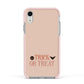 Halloween Trick or Treat Apple iPhone XR Impact Case Pink Edge on Silver Phone