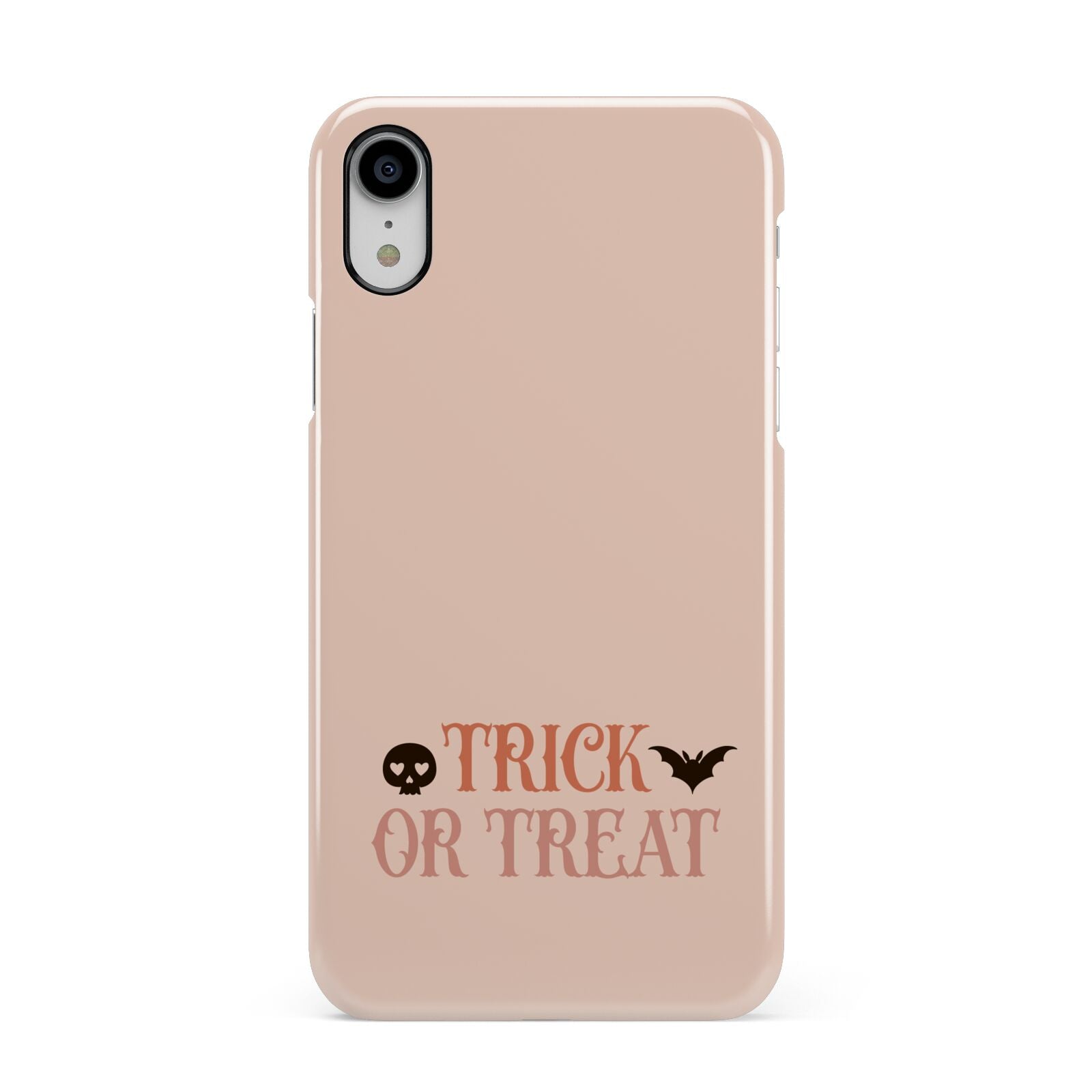 Halloween Trick or Treat Apple iPhone XR White 3D Snap Case