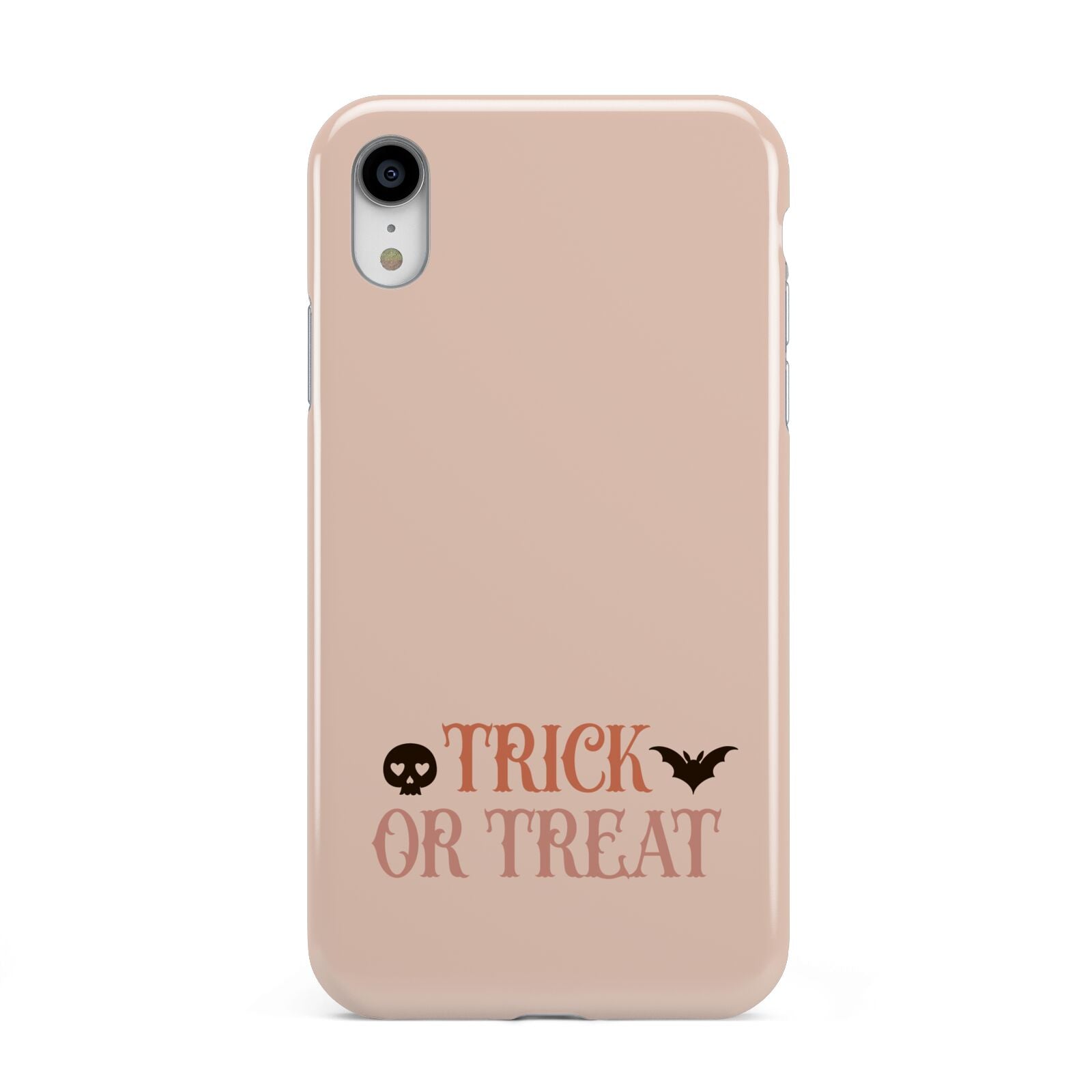 Halloween Trick or Treat Apple iPhone XR White 3D Tough Case