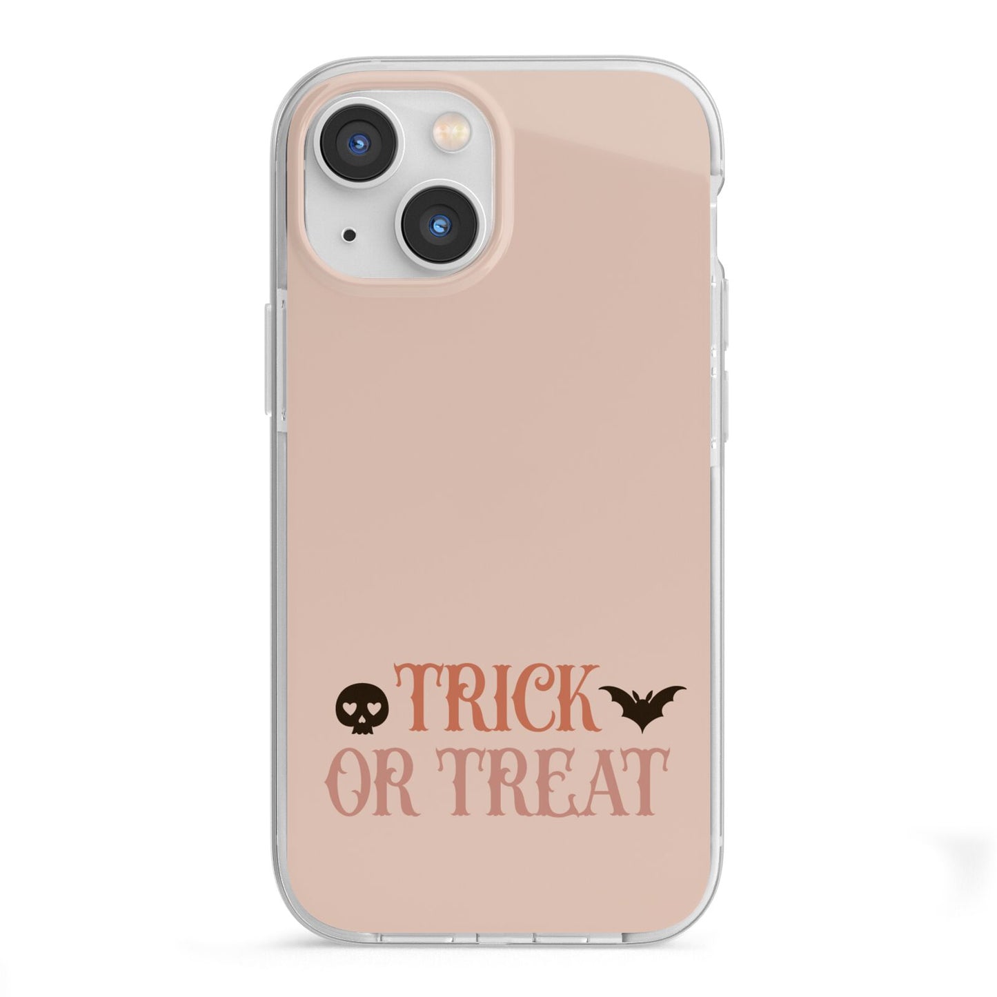 Halloween Trick or Treat iPhone 13 Mini TPU Impact Case with White Edges