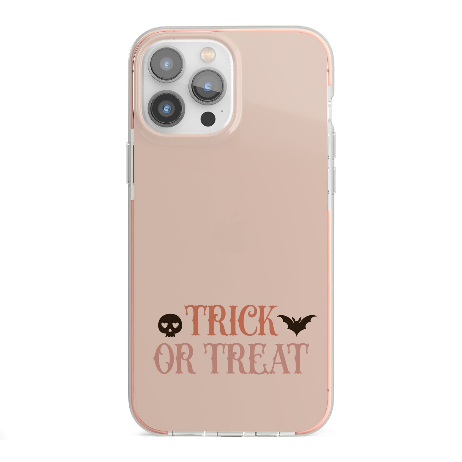 Halloween Trick or Treat iPhone 13 Pro Max TPU Impact Case with Pink Edges