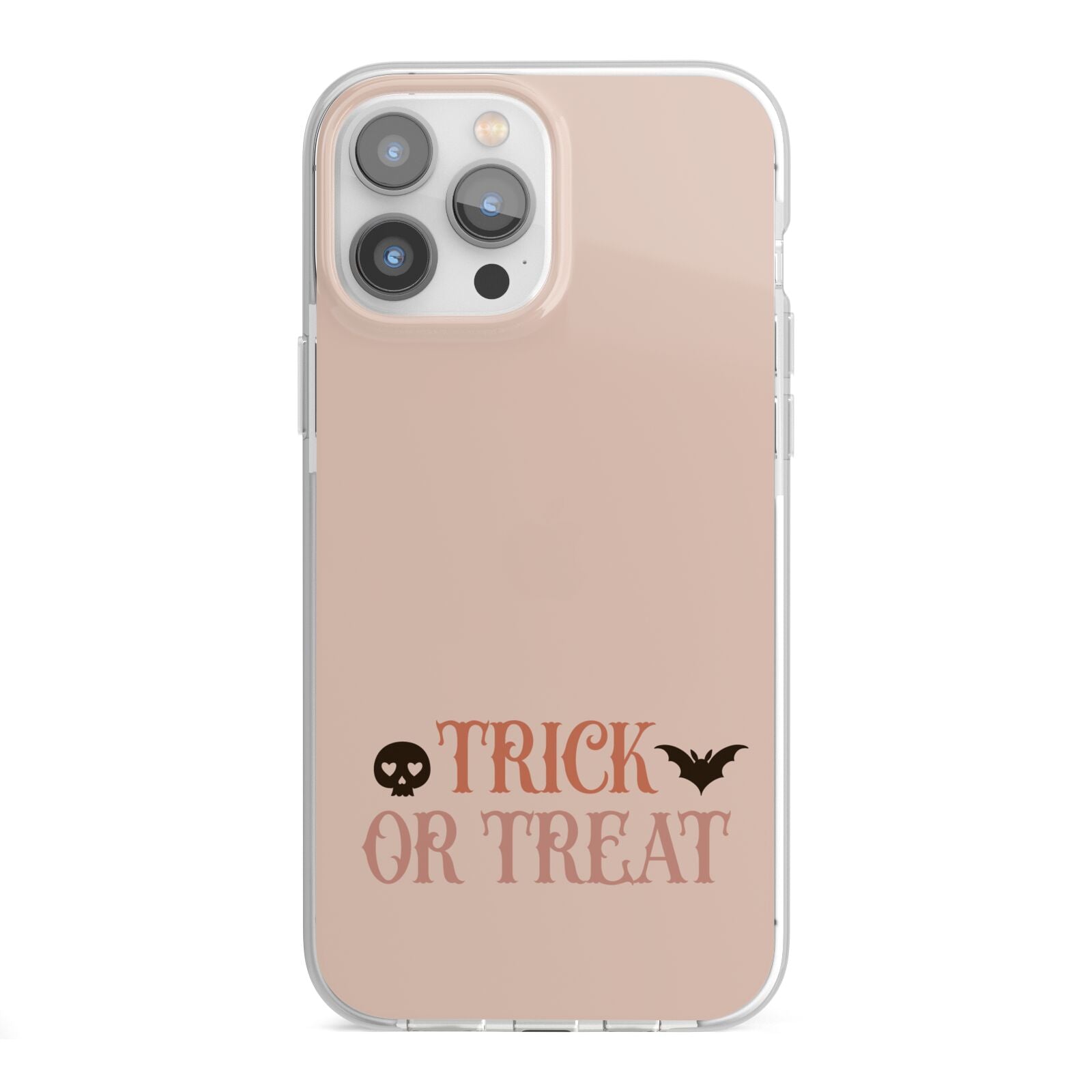 Halloween Trick or Treat iPhone 13 Pro Max TPU Impact Case with White Edges