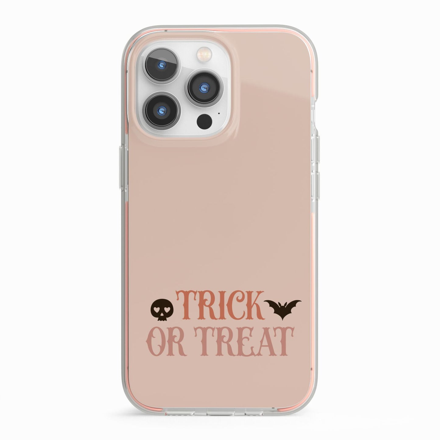 Halloween Trick or Treat iPhone 13 Pro TPU Impact Case with Pink Edges