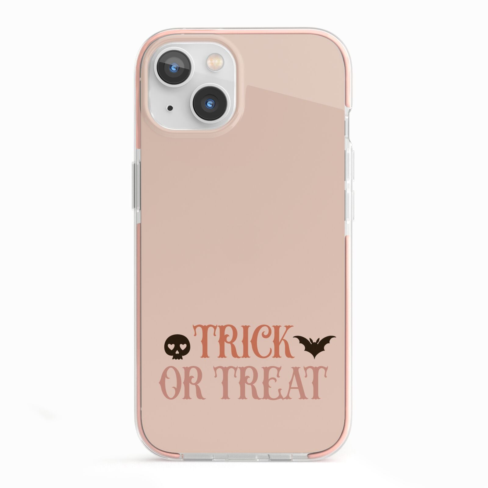 Halloween Trick or Treat iPhone 13 TPU Impact Case with Pink Edges