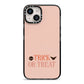 Halloween Trick or Treat iPhone 14 Black Impact Case on Silver phone
