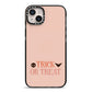 Halloween Trick or Treat iPhone 14 Plus Black Impact Case on Silver phone
