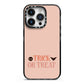 Halloween Trick or Treat iPhone 14 Pro Black Impact Case on Silver phone