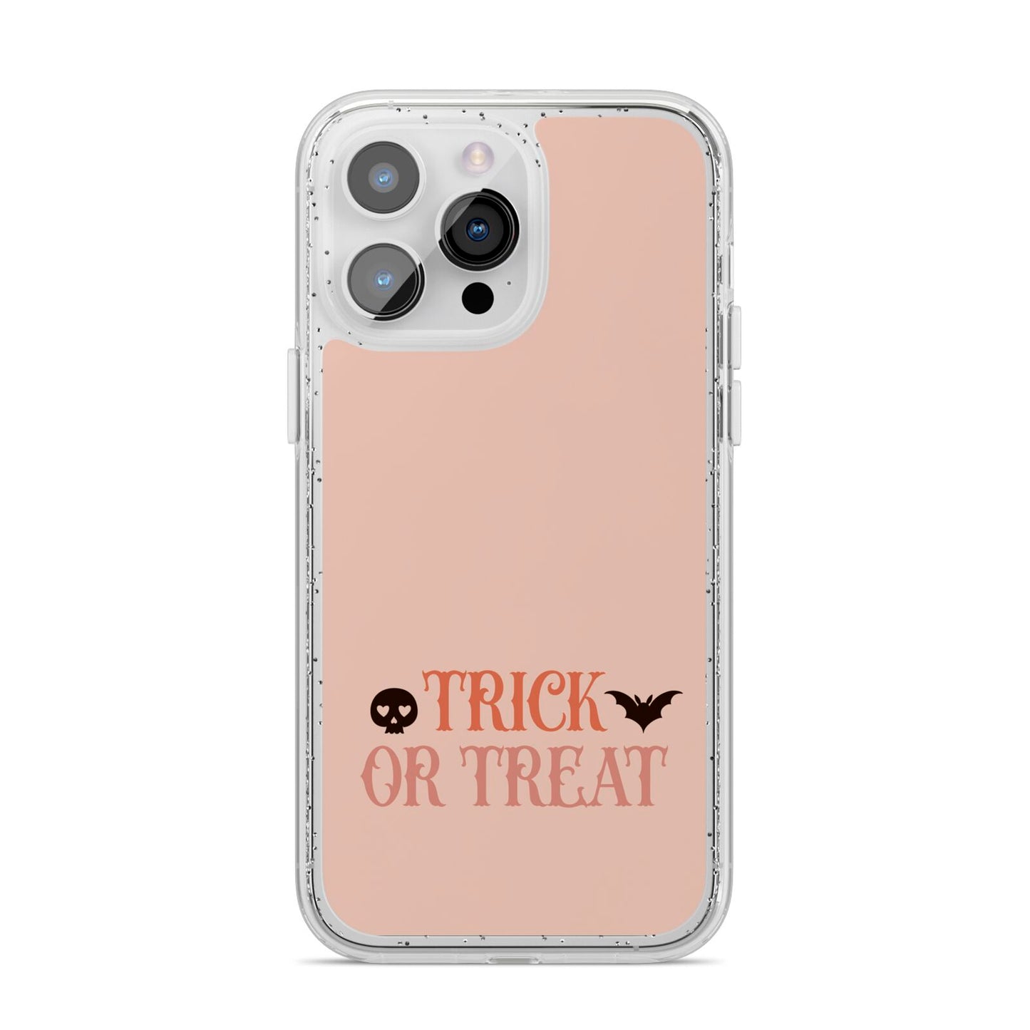 Halloween Trick or Treat iPhone 14 Pro Max Glitter Tough Case Silver