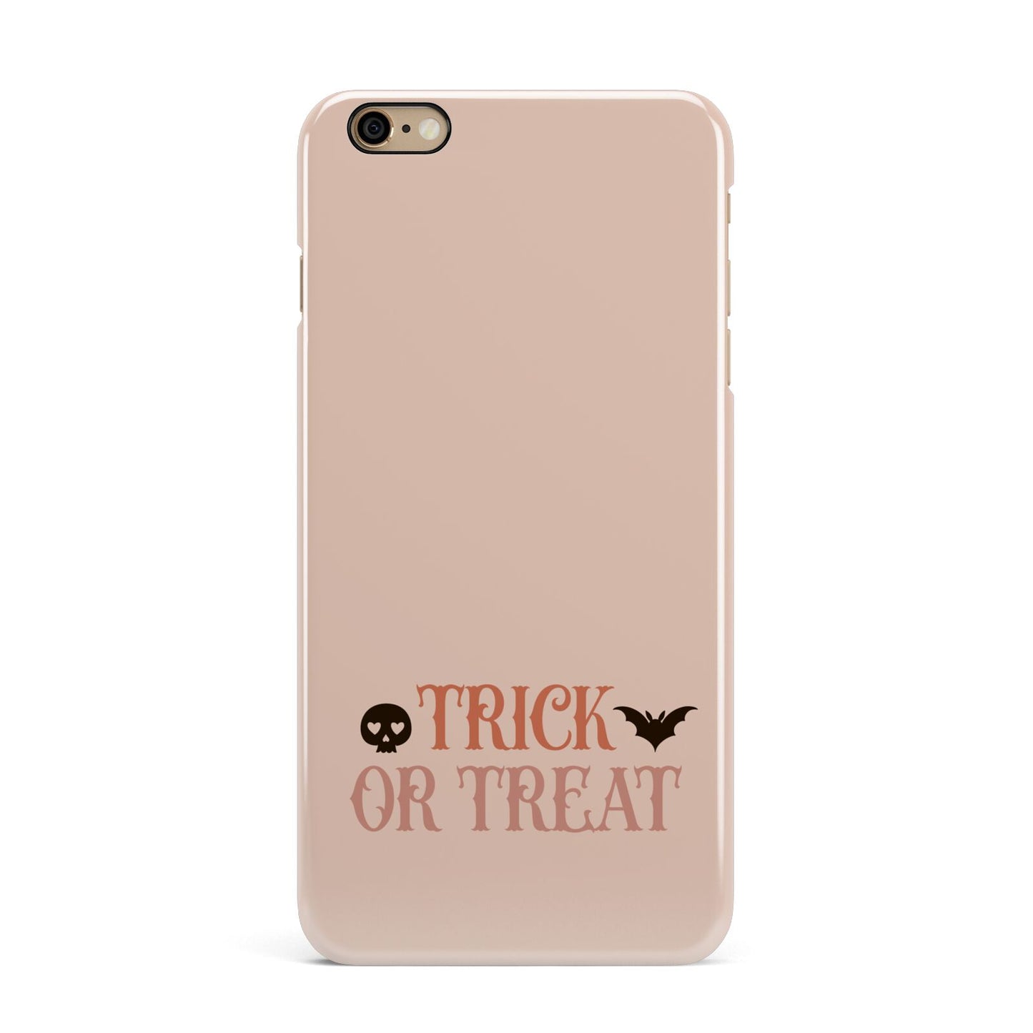 Halloween Trick or Treat iPhone 6 Plus 3D Snap Case on Gold Phone