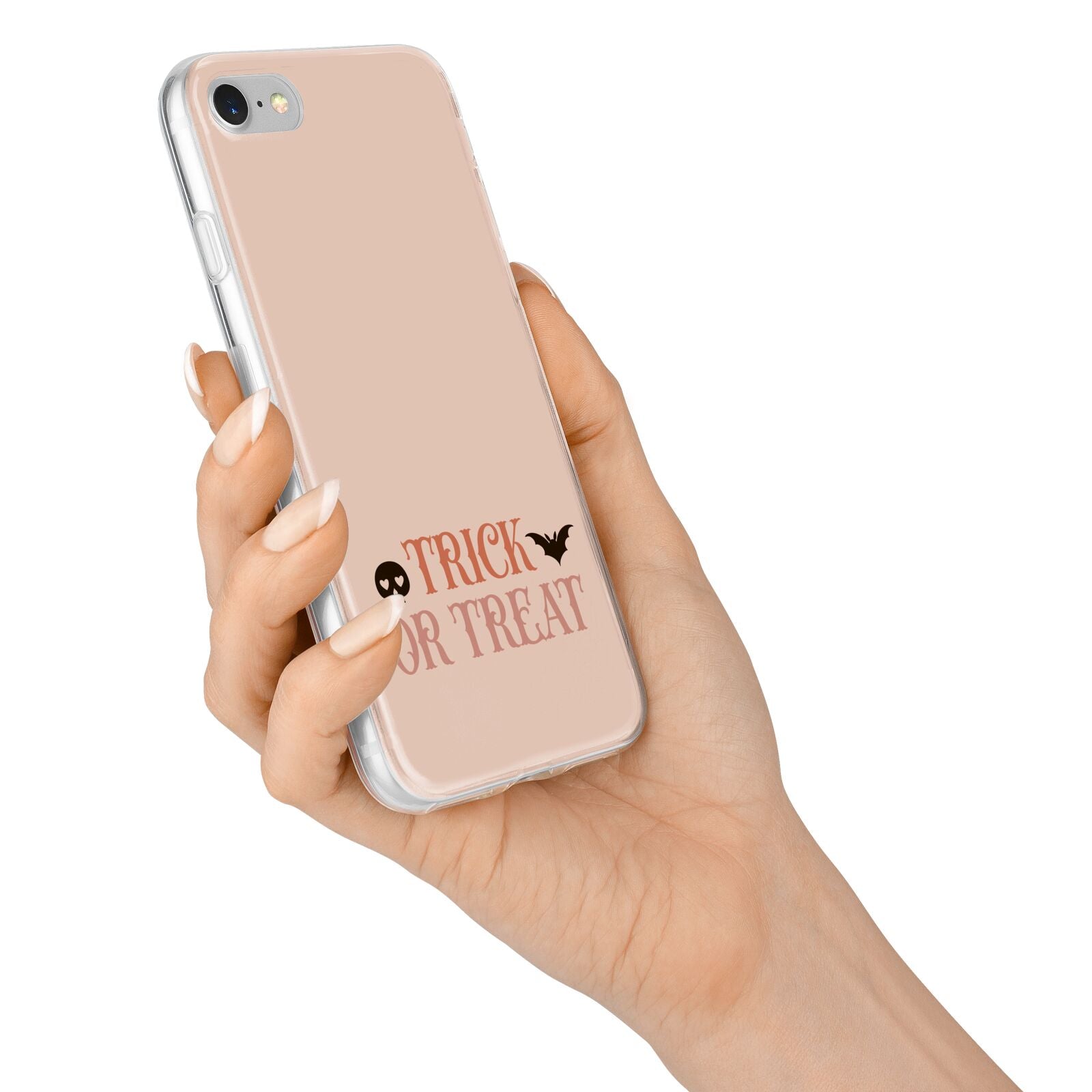 Halloween Trick or Treat iPhone 7 Bumper Case on Silver iPhone Alternative Image