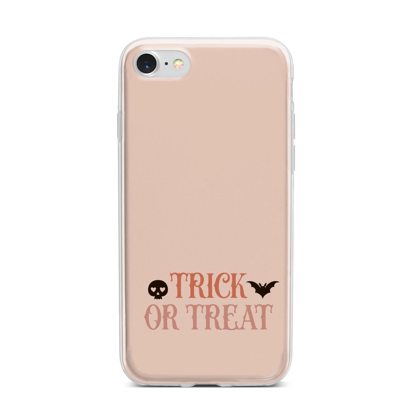 Halloween Trick or Treat iPhone 7 Bumper Case on Silver iPhone