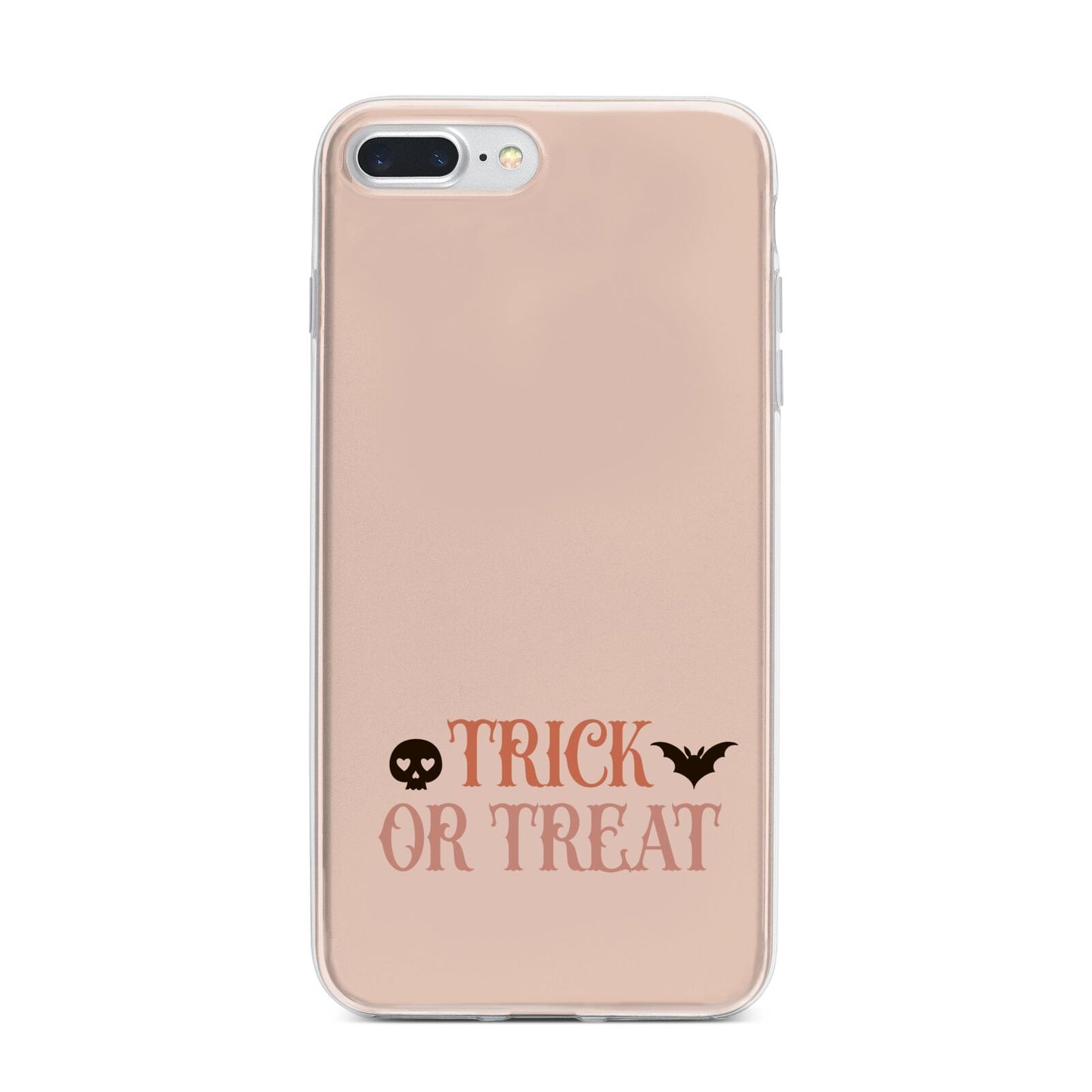Halloween Trick or Treat iPhone 7 Plus Bumper Case on Silver iPhone