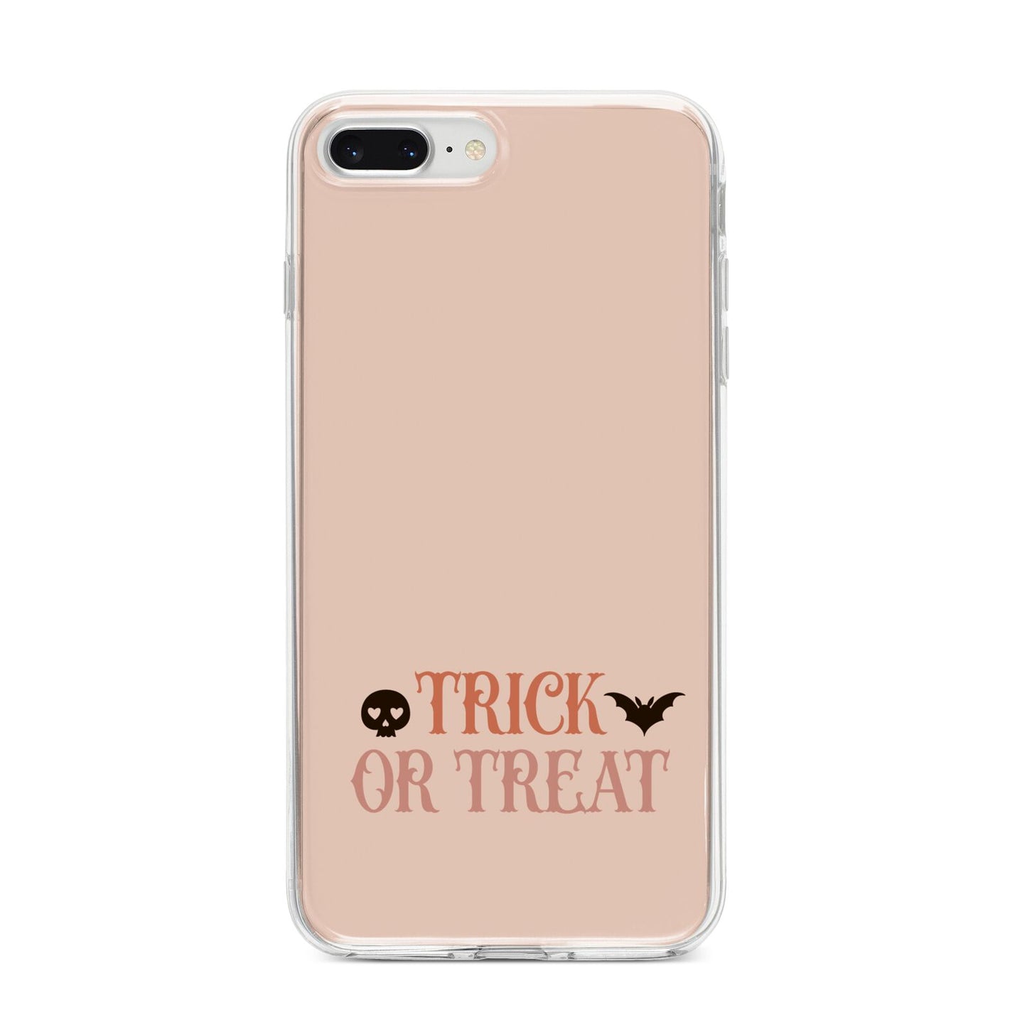 Halloween Trick or Treat iPhone 8 Plus Bumper Case on Silver iPhone