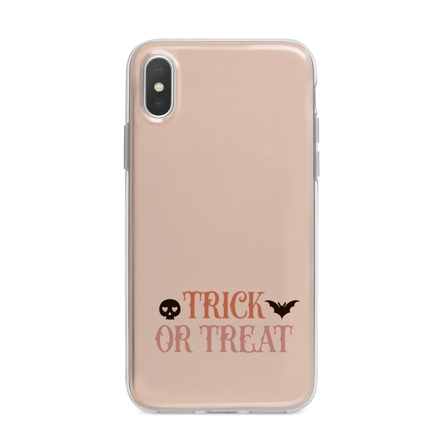 Halloween Trick or Treat iPhone X Bumper Case on Silver iPhone Alternative Image 1