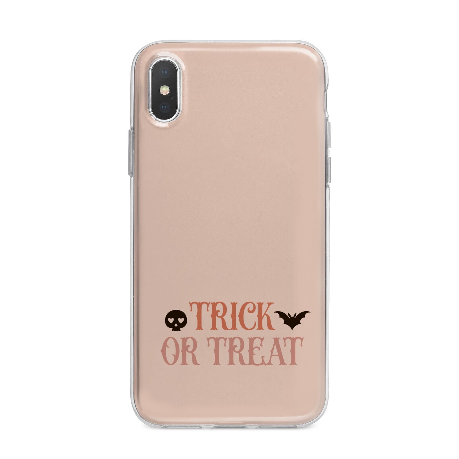 Halloween Trick or Treat iPhone X Bumper Case on Silver iPhone Alternative Image 1