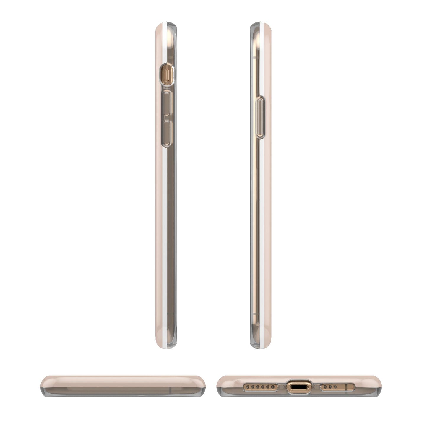 Halloween Trick or Treat iPhone XS 3D Tough Case in Gold Angled Images