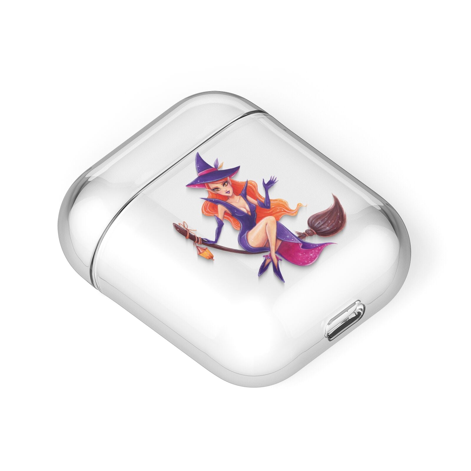 Halloween Witch AirPods Case Laid Flat