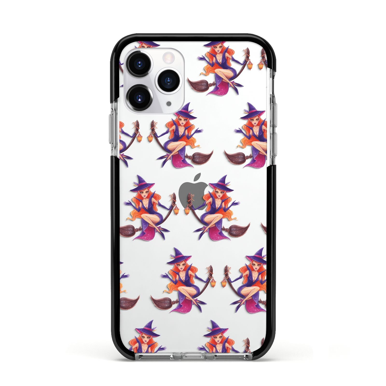 Halloween Witch Apple iPhone 11 Pro in Silver with Black Impact Case