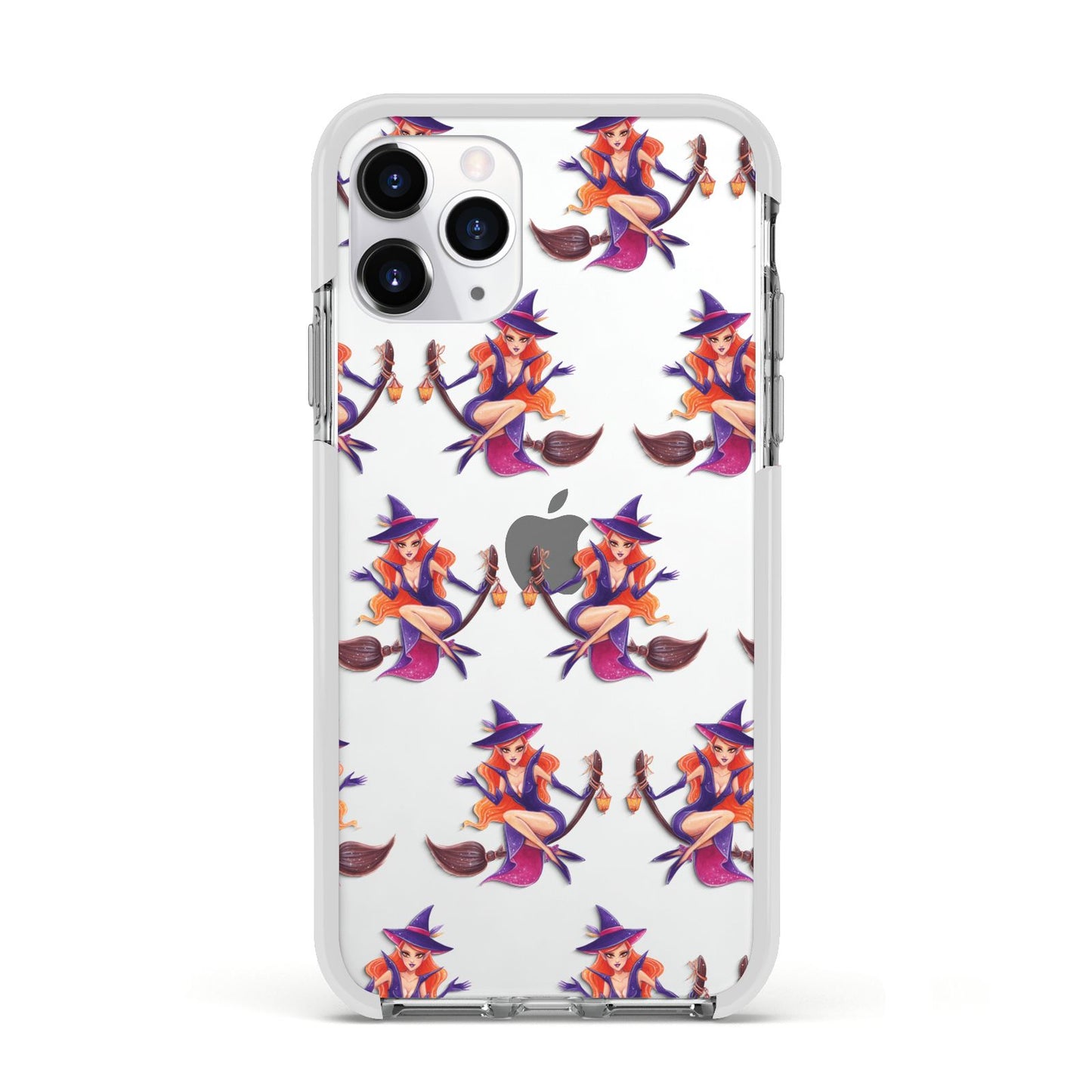 Halloween Witch Apple iPhone 11 Pro in Silver with White Impact Case