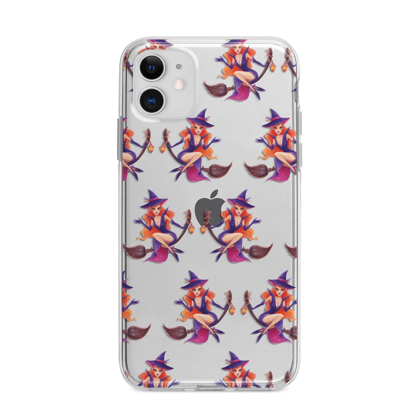 Halloween Witch Apple iPhone 11 in White with Bumper Case