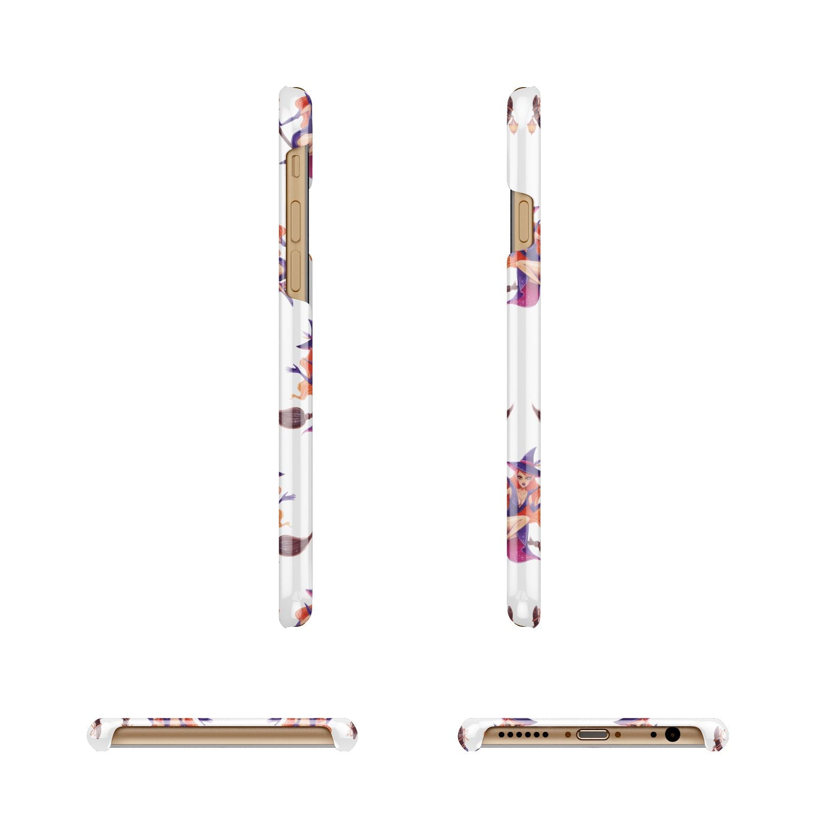 Halloween Witch Apple iPhone 6 3D Wrap Snap Case Angled Images