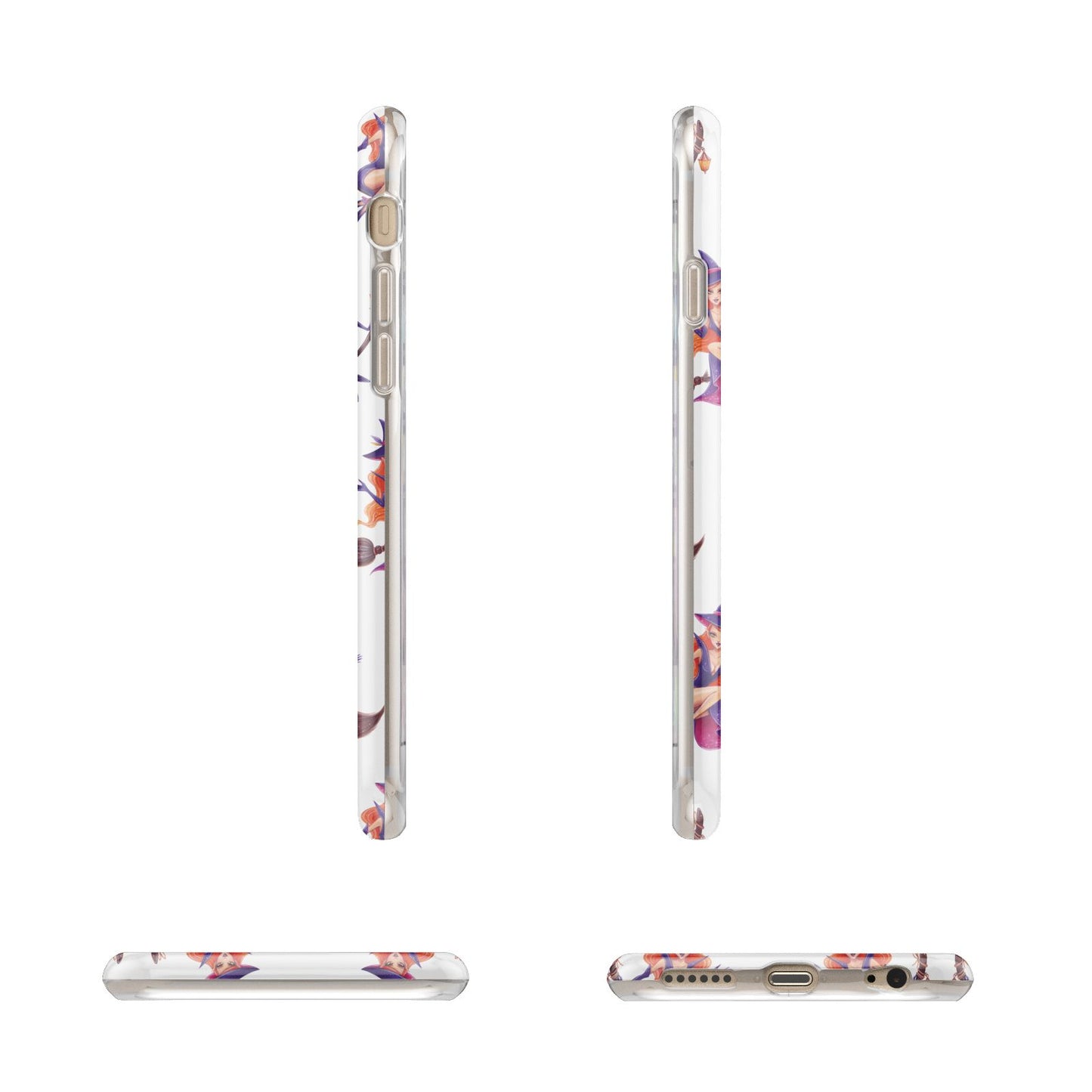 Halloween Witch Apple iPhone 6 3D Wrap Tough Case Alternative Image Angles